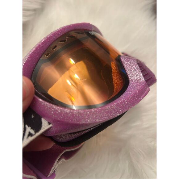 Spy plus kids Snowboarding skiing goggles sparkly purple spy plus with orange ti - Picture 4 of 5